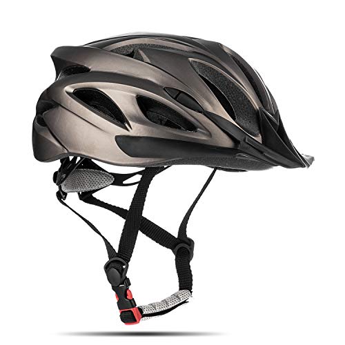 MOKFIRE Junior Kids Bike Helmet - Casco de Ciclismo para jóvenes Mountain Bike Dial Ajustable Visor removible Boys Girls 4 Color 54-57CM