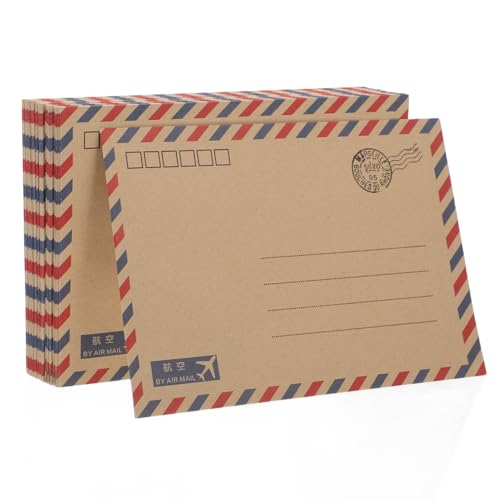 SEWACC 48 Pièces Enveloppe Vintage Carte De Félicitations Pour L'obtention Du Diplôme Papeterie Aérienne Vintage Invitations De Mariage Enveloppes Par Avion Enveloppe De Café Papier