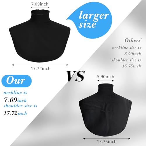 Image of Cutecrop Turtleneck Dickey Extra Large Fake Collar Detachable Dickey Collar Half Mock Turtleneck for Men Women