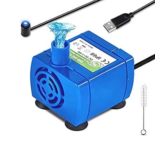 Nicfaky Bomba de Repuesto para Fuente de Agua para Gatos y Mascotas, Motor DC160 para Redonda con Tapa