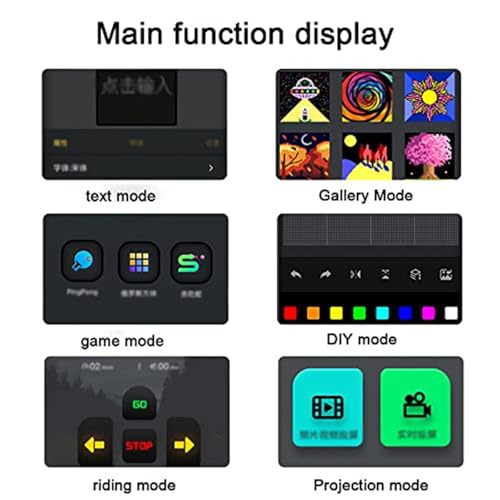 Panel de matriz LED flexible personalizable por App para animaciones DIY 3
