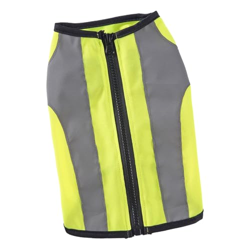 Chaleco Reflectante para Perros, Chaleco De Seguridad con Cremallera para Mascotas, Chaqueta Fluorescente Visible Transpirable para Cachorros, Paseos Y Caza