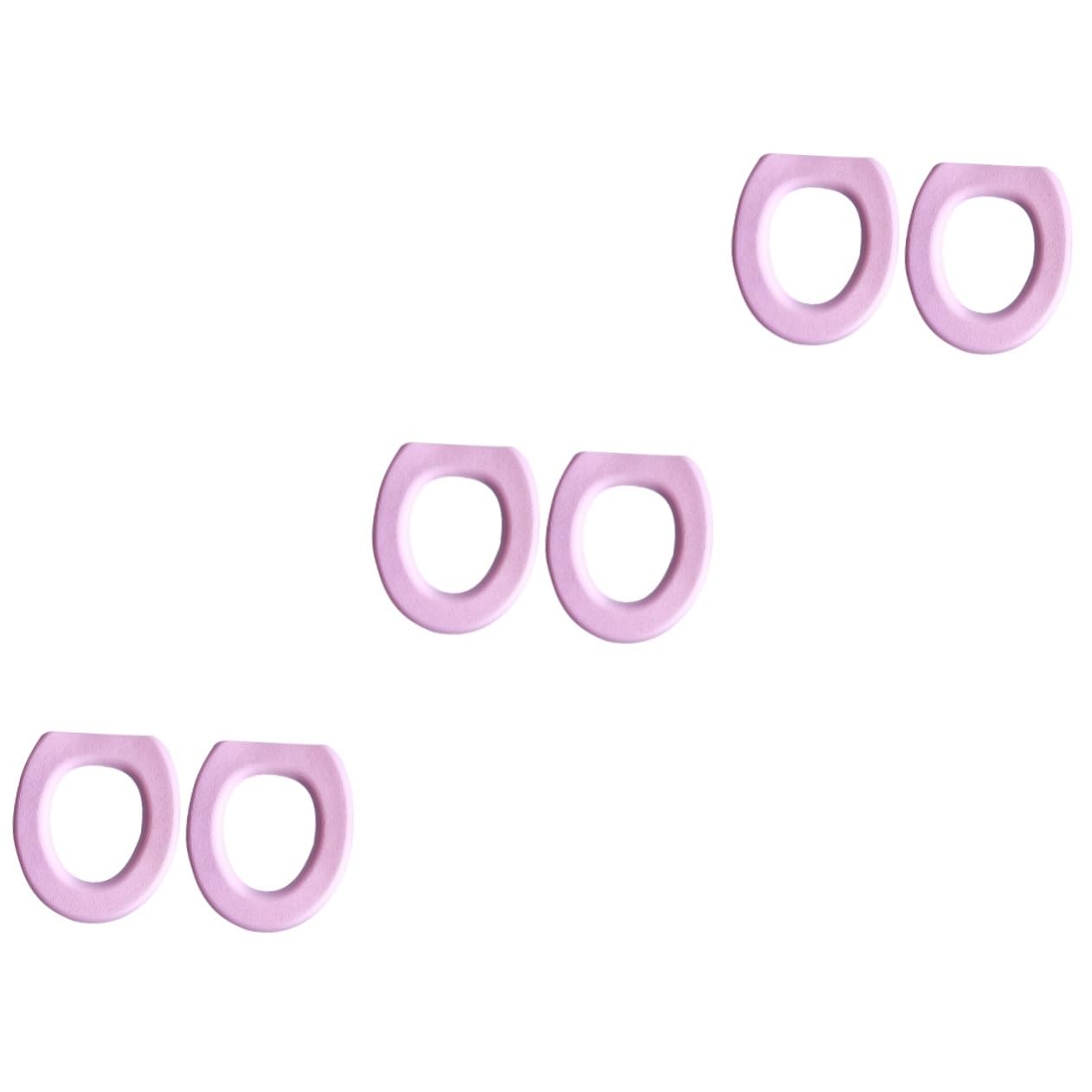 TOVINANNA 3sets Thickened Warm Toilet Seat Cover O-Shaped Pad Soft Comfort for Ladies Elderly 2pcs*3