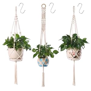 GIOVARA 3 Pack Hangende Mand Plant Hangers Indoor Opknoping Planter