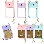 3-Pack Silicone Protective Case with 360° Rotating Keychain – Fits 1oz/30mL Travel Size Spray Bottles, Multicolor Portable Holder for Hand Sanitizer