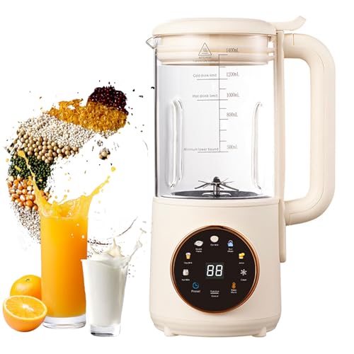 Pflanzenmilchbereiter, 1400ML Automatische Sojamilchmaschine &...