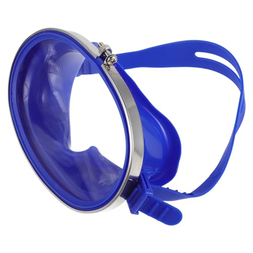 STOBAZA Gafas de Buceo Antivaho Lente Única de Cristal Templado y Marco de Acero Inoxidable Azul, de Snorkel Ajustable para Adultos y Jóvenes, Equipo de Natación y Pesca, UV y Visión