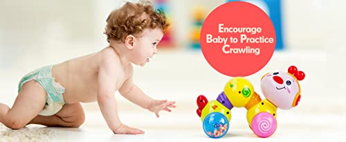 Brinquedos para bebês GKPLY 6 meses mais - Musical Press and Go Inchworm Toy com Light up - Brinqued