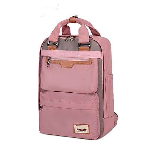 ZOLREN Laptop Backpack for Women 15.6 Inch,Japanese Travel Backpack Lightweight Slim Waterproof Japanese School Bag Casual Daypack for Business/College (Pink)