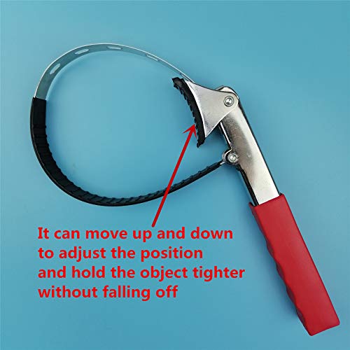 QIBAOACR Auto Oil Filter Wrench Multi-Purpose Adjustable Filter Removal Wrench High Strength Repair Steel Plate Belt for Car Repair Tools by QIBAOACR - Image 3
