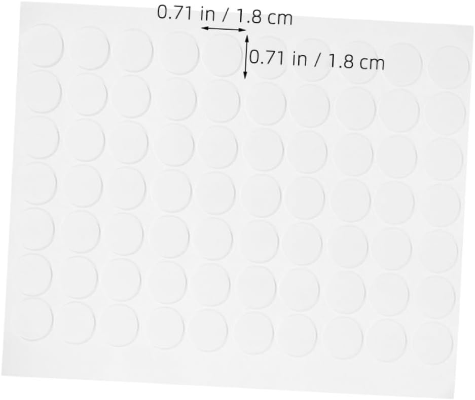 Zerodeko 20sheet Double-Sided Adhesive Dots for Easy Labeling Transparent Classroom Stickers Strong Bond Adhesive Pads for Crafts and Office Use Clean Removal Without Marks