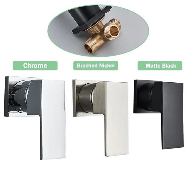 Robinet de lavabo encastré mural gain de place chromé 70 cm pour plan de vasque - 5