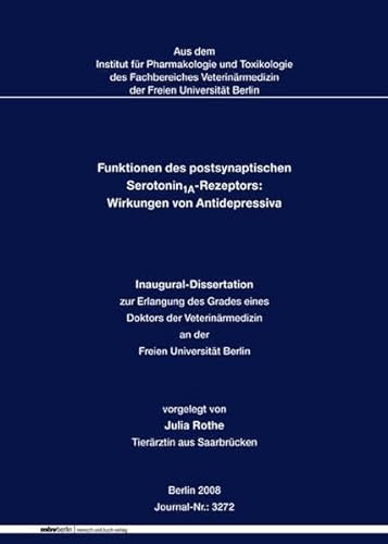 Funktionen des postsynaptischen Serotonin1A-Rezeptors: Wirkungen von Antidepressiva