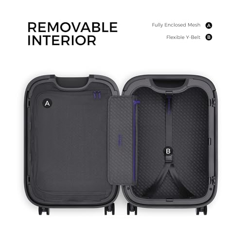 TUPLUS Suitcase ABS Hard Shell Luggage Hold Check in Travel Case with 4 Spinner Wheels,TIME CAPSULE COLLECTION2