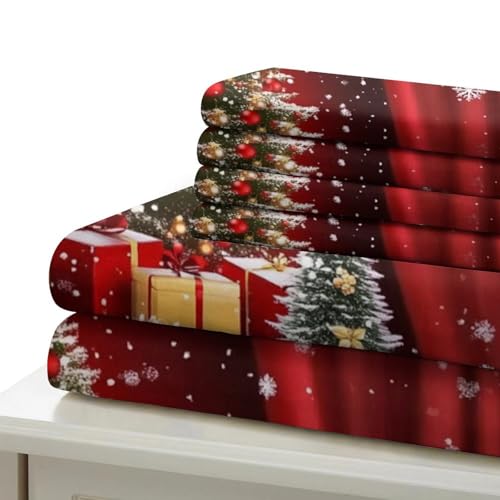 Housse de couette Train de Noël en microfibre super douce avec parure de lit 3D haut de gamme - 7