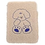 Sacoche pour ordinateur portable pour fille : en peluche douce et résistante, cette sacoche pour tablette est dotée d'une housse pour ordinateur portable enfant