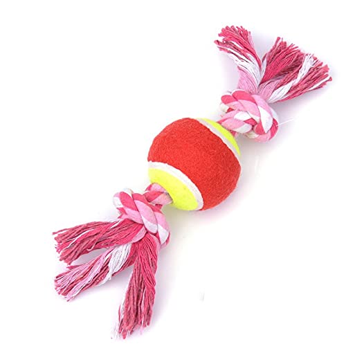 KUTKUT Chews Color 2 Knot Tug Tennis Ball – Premium Cotton-Poly Tug Toy for Dogs – Interactive Dog Tug Toy – Rope Dog Toy with Tennis Ball Labrador, Golden Retriever (B09BKTW8D5) Amazon Price History, Amazon Price Tracker