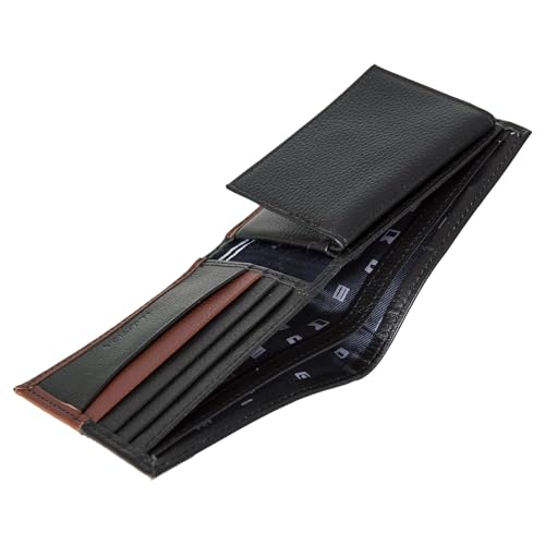 Image of Nautica Men's Bifold Leather Wallet | RFID Blocking | ID Window | Card Slots | Organization | Durable | Stylish