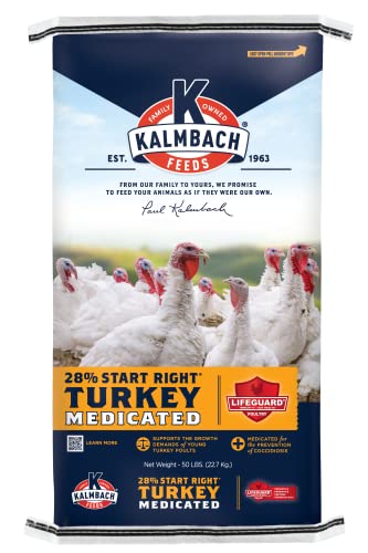 Kalmbach Feeds 28% Start Right Medicated Turkey Feed Crumble, 50 lb Bag