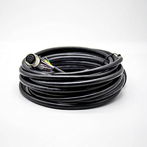 Elecbee M12 A-Code Single Female Head Straight Connector Aviation Socket Electrical Cable (8 Pin 5M/16.4ft)