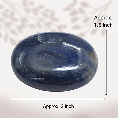 Image of Certified Blue Aventurine Crystal Palm Pebbles Stones for Anxiety Stress Relief Massage - AAA Grade Original Healing Gemstone Agate Palm Stone for Yoga Meditation Spiritual Reiki Feng Shui