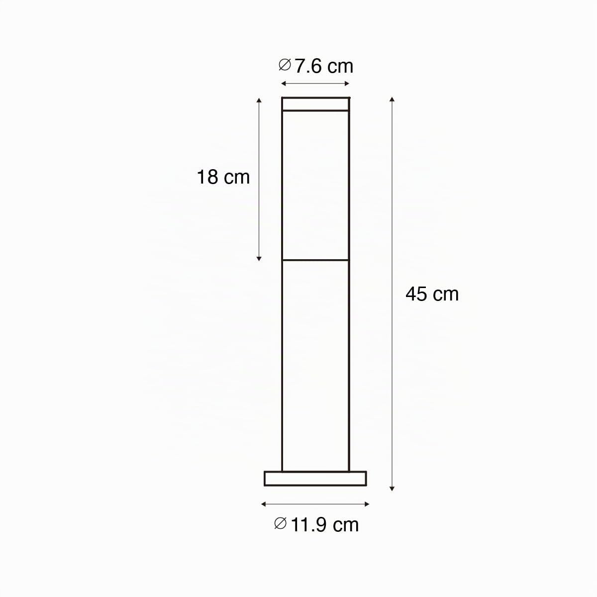 Qazqa rox - Palo da giardino Industriale - 1 luce - Ø 11.9 cm - Ruggine - Industriale - Illuminazione esterna