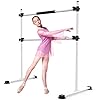 Segteckric Portable Dance Ballet-Barre Bar for Home - 4ft Upgraded Adjustable Freestanding Stretching Ballet Double Bar Fitness Exercise Equipment for Kids Women Men (White)