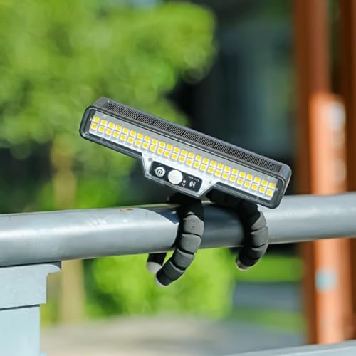 Lámpara de terraza de 50 LED solar con sensor de presencia y trípode octopus 2