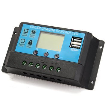 3NH 10/30A 12V/24V Solar Panel Controller Battery Charge Regulators Lcd Dual Usb