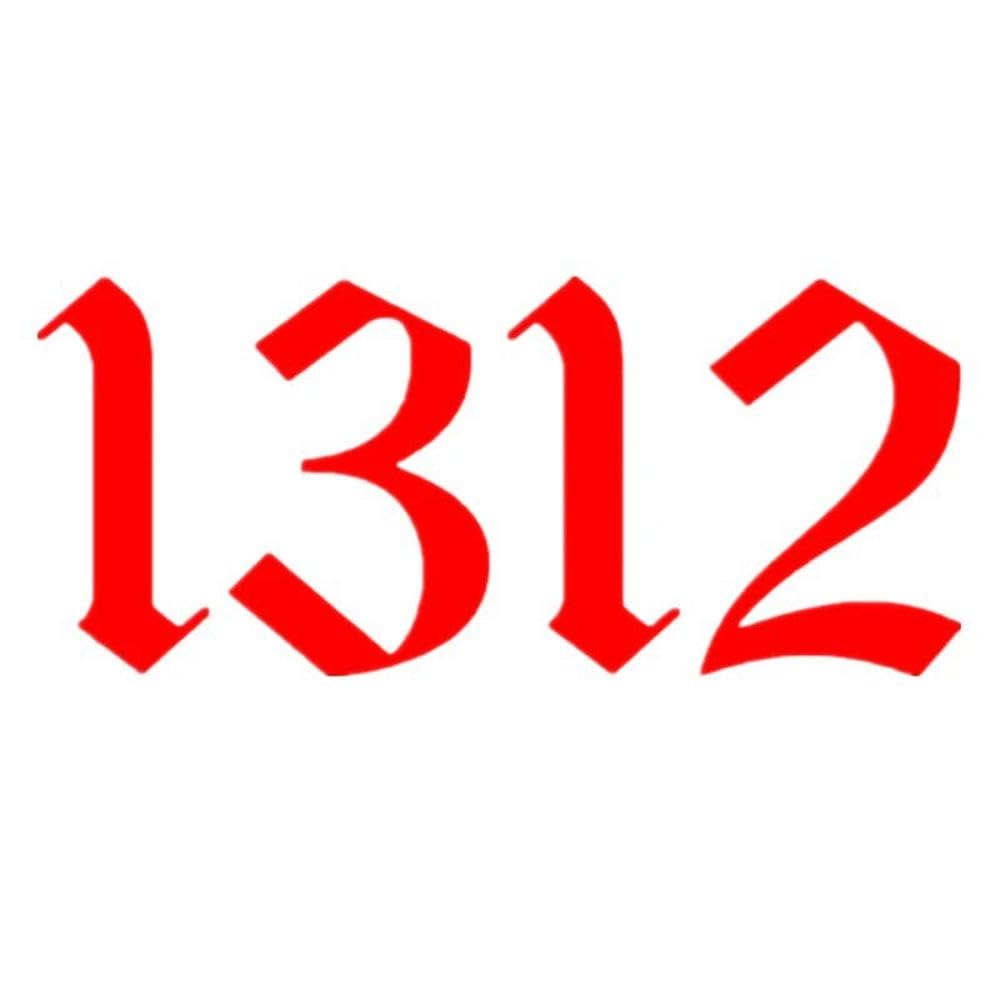 Vinyl Decal Number 1312 Car Sticker Waterproof Stickers On Truck Bumper Rear Window(Red)