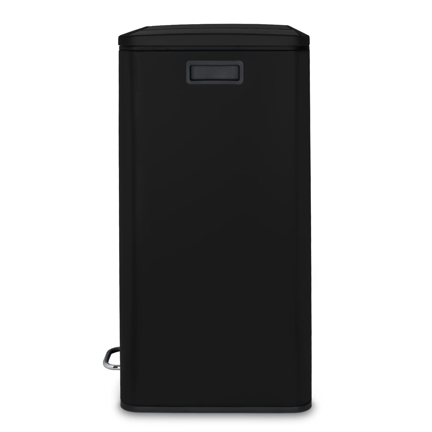 Les Collectors Poubelle de tri à pédale 60 L 2 compartiments 30 L Noire