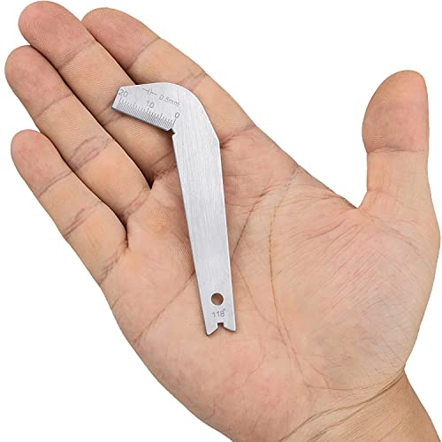Calibrador de ángulo para brocas 118 grados acero inoxidable miniatura 4