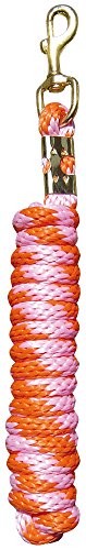 Longe de licol en polypropylène orange pour sécuriser le pansage aux écuries