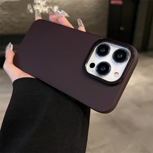 Étuis de téléphone PC liquide iPhone 13 antichoc couverture caméra métal mat