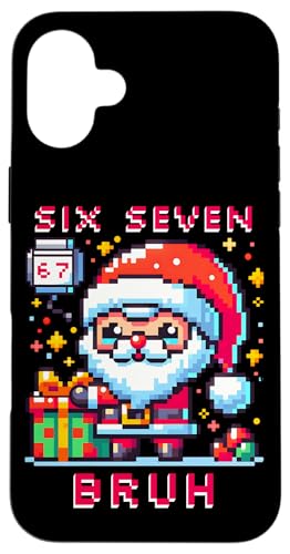 67 Six Seven Bruh Pixel Christmas 6 7 Meme Men Women Kids X}zP[X iPhone 16 Plus p