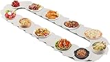 3. Design réglable : personnalisez le nombre de plateaux et de rails coulissants pour s'adapter à différentes tailles de table et d'assiette, assurant une polyvalence pour répondre à vos besoins de service uniques.