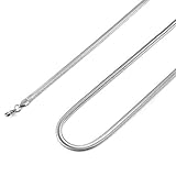 HZMAN Flexible Flat Herringbone 5mm Snake Chain Pendant Chain for Men Women 16, 18, 20, 22, 24 Inch...
