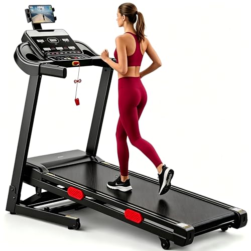 Image of 15% Auto Incline Treadmills for Home with Handle, 4 in 1 Portable Treadmill with Incline, Foldable Treadmill with 6 Screen, 105 Preset Programs, 350Lbs