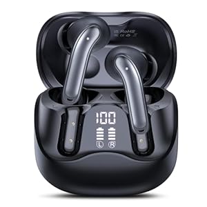 Auriculares inalámbricos híbridos con cancelación activa de ruido, 6 micrófonos ENC Clear Call Earbuds, auriculares Bluetooth 5.4 de audio de alta resolución, 48 horas de reproducción, IP7, 8 modos de ecualización, conexión multipunto