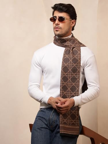 Image of Ravaiyaa - Attitude is everything Men's Reversible Stripe Pattern Winter Wool Scarf, Muffler 72 inchx12 inch Inch