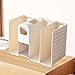 ＫＬＫＣＭＳ Desk Organizer Book Organizer with Drawer Portable Office Supplies Bookend Holder, for Desk Bedroom Home Stationery, Beige