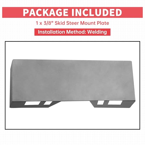 Image of ECOTRIC 3 /8 inch Skid Steer Attachment Plate Universal Quick Attach Mount Plate
