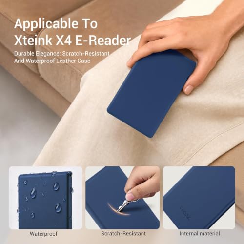 Image of CoBak Magnetic Case for XTEINK X4, Ultra-Lightweight Protective Cover for Xteink X4 E-Reader, Secure Magnetic Attachment(Dark Blue)