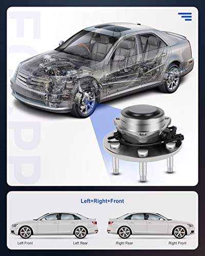 Eccpp 515054 Front Wheel Hub Bearing Assembly For Cadillac Escalade Chevy Tahoe Avalanche Silverado Suburban Express 1500 2500 Gmc Yukon Sierra Savana 1500 (2Wd Only) W/Abs 6 Lugs Left Or Right #TOP1
