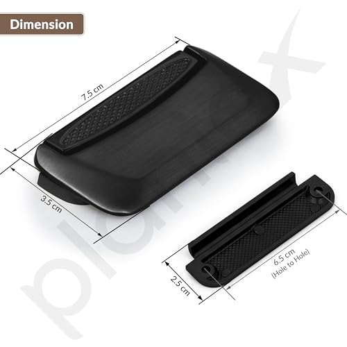 Image of Plantex Drawer Kadi /3 Inch Chest Handle for Drawer /Rectangular Cabinet Kadi /Pull-Push Kadi for Home /Office Drawer - Pack of 1 (DTK-295, Black)