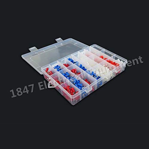 Gimax 1000Pcs New Electrical Wire Connector Insulated Crimp Terminals Kit Spade Assorted Set Fork Ring Assorted Set