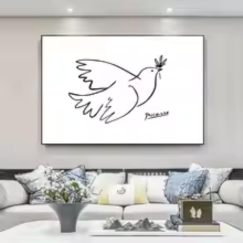 Poster nordique Picasso Matisse noir blanc 80x120cm sans cadre