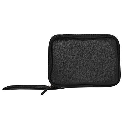 WOLFANO Universal Digital Accessories Travel Organizer Electronics Cable Charger Pouch (Black Leather)-image-19