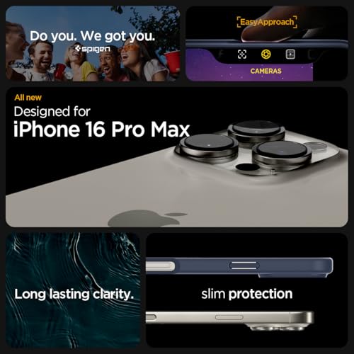 Image of Spigen for iPhone 16 Pro Max Case, Ultra Hybrid [No Magnet Ring][Anti-Yellowing] - Navy Blue