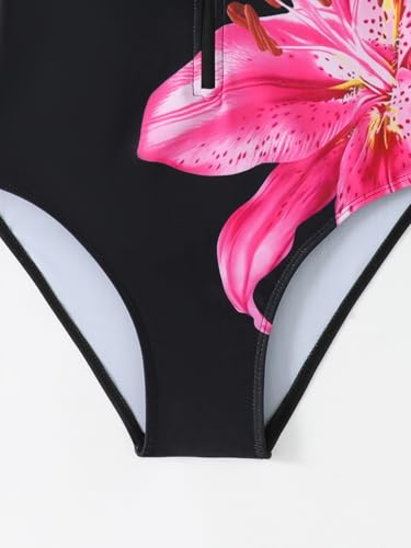 Image of SEGT Girl's One Piece Rash Guard Long Sleeve Swimsuits Bathing Suit